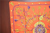 Authentic HERMES Carre 90 Scarf "LES CLES THE KEYS RARE" Silk Orange Box J8157