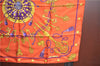 Authentic HERMES Carre 90 Scarf "LES CLES THE KEYS RARE" Silk Orange Box J8157