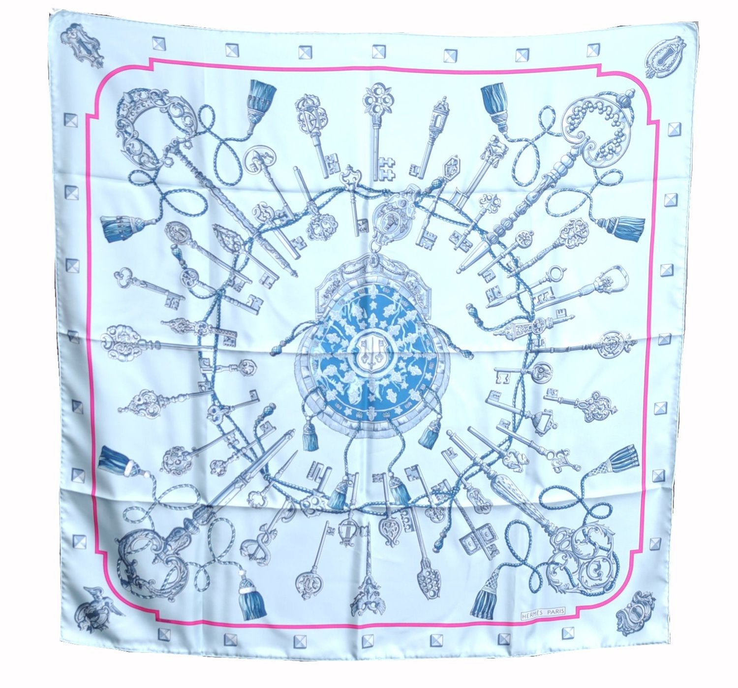 Auth HERMES Carre 90 Scarf 