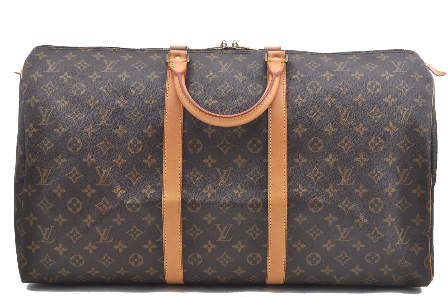 Authentic Louis Vuitton Monogram Keepall 55 Travel Boston Bag M41424 LV J8164