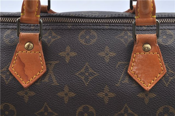 Authentic Louis Vuitton Monogram Speedy 30 Hand Boston Bag M41526 LV J8177