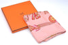 Authentic HERMES Carre 90 Scarf "LES RUBANS DU CHEVAL" Silk Light Pink Box J8183