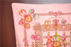 Authentic HERMES Carre 90 Scarf "LES RUBANS DU CHEVAL" Silk Light Pink Box J8183