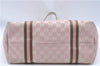 Auth GUCCI Sherry Line Shoulder Tote Bag GG Canvas Leather 139260 Pink J8191