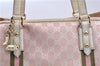 Auth GUCCI Sherry Line Shoulder Tote Bag GG Canvas Leather 139260 Pink J8191