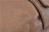 Authentic BURBERRY Vintage Leather 2Way Shoudler Hand Bag Purse Brown J8214