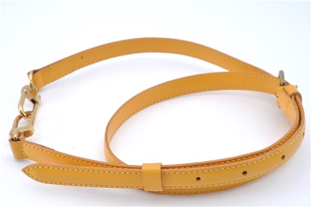 Authentic Louis Vuitton Leather Shoulder Strap Yellow 40.6-47.6