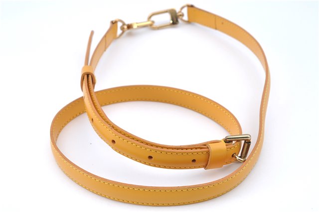 Authentic Louis Vuitton Leather Shoulder Strap Yellow 40.6-47.6