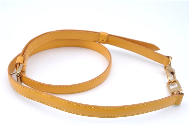 Authentic Louis Vuitton Leather Shoulder Strap Yellow 40.6-47.6