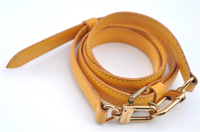 Authentic Louis Vuitton Leather Shoulder Strap Yellow 40.6-47.6