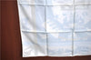 Authentic HERMES Carre 90 Scarf "Jeux d'Ombres" Silk White Light Blue Box J8240