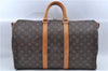 Authentic Louis Vuitton Monogram Keepall Bandouliere 45 M41418 Boston Bag J8246