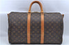 Authentic Louis Vuitton Monogram Keepall Bandouliere 45 M41418 Boston Bag J8246