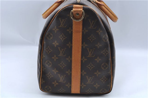 Authentic Louis Vuitton Monogram Keepall Bandouliere 45 M41418 Boston Bag J8246