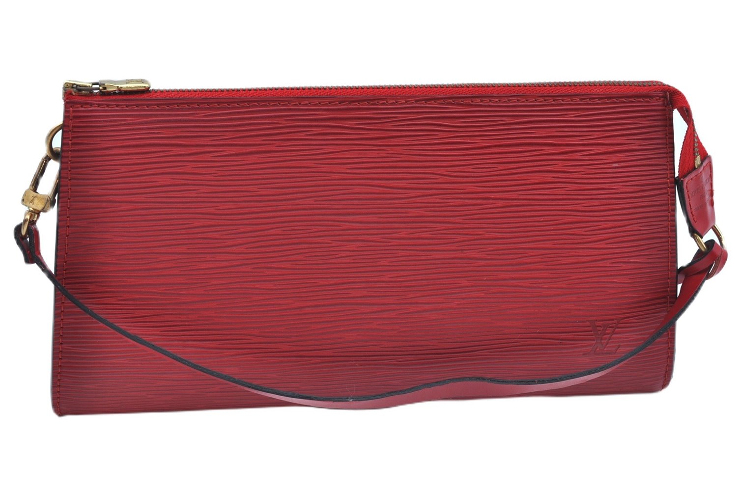 Authentic Louis Vuitton Epi Pochette Accessoires Pouch Red M52947 LV J8250