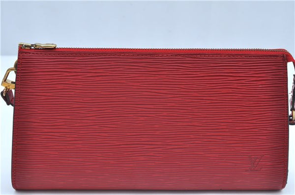 Authentic Louis Vuitton Epi Pochette Accessoires Pouch Red M52947 LV J8250