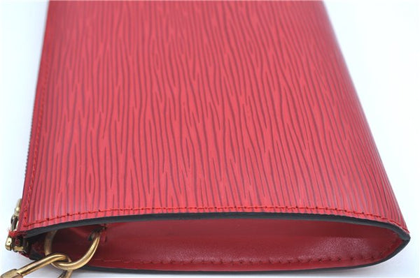Authentic Louis Vuitton Epi Pochette Accessoires Pouch Red M52947 LV J8250