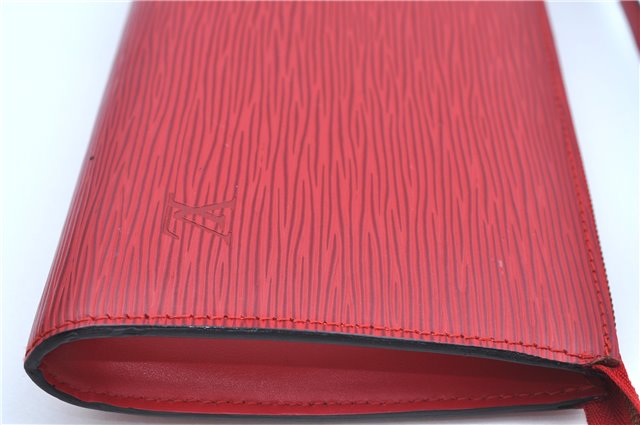 Authentic Louis Vuitton Epi Pochette Accessoires Pouch Red M52947 LV J8250
