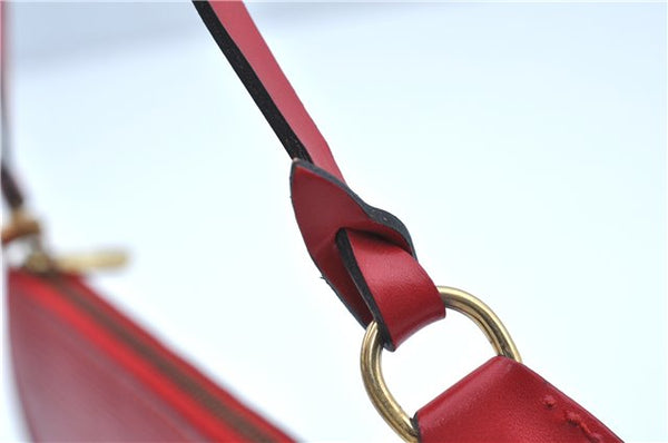Authentic Louis Vuitton Epi Pochette Accessoires Pouch Red M52947 LV J8250