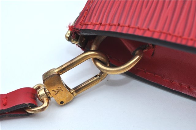 Authentic Louis Vuitton Epi Pochette Accessoires Pouch Red M52947 LV J8250