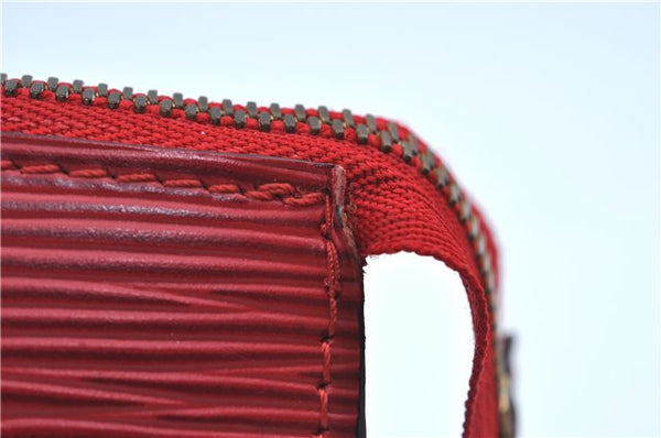 Authentic Louis Vuitton Epi Pochette Accessoires Pouch Red M52947 LV J8250