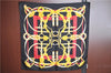 Authentic HERMES Carre 90 Scarf "Grand Manege" Silk Black J8255