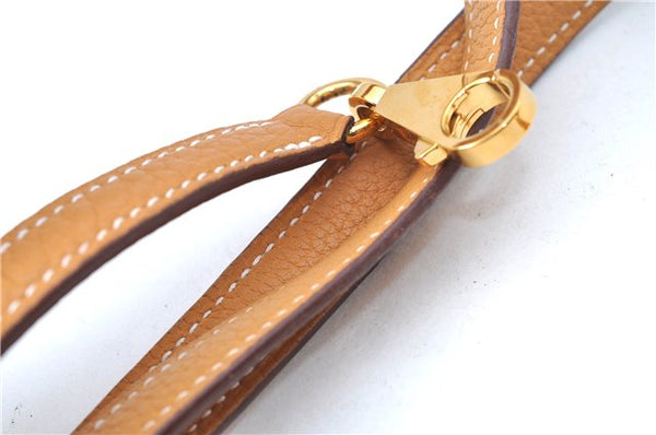 Authentic HERMES Shoulder Strap 35.4" Beige Gold J8261