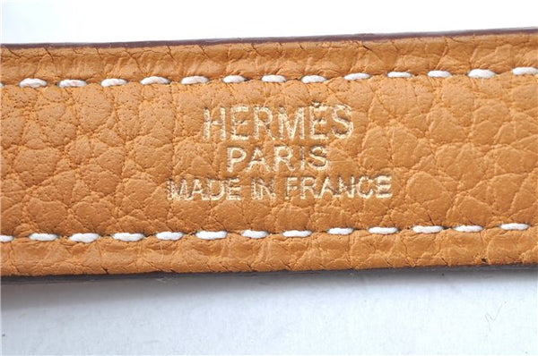 Authentic HERMES Shoulder Strap 35.4" Beige Gold J8261