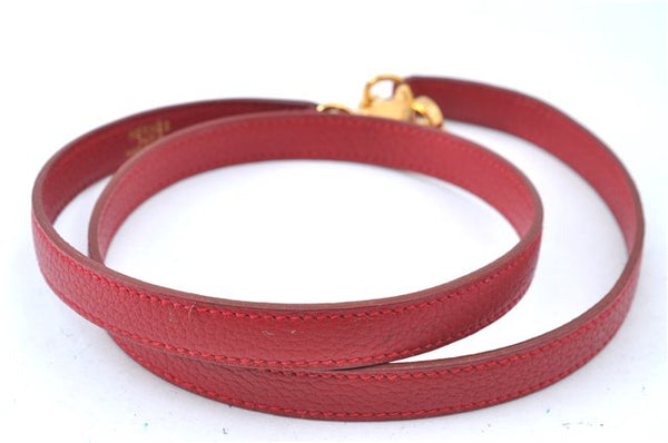 Authentic HERMES Shoulder Strap 35.8" Red Gold J8262