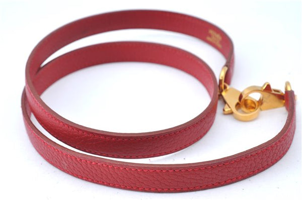 Authentic HERMES Shoulder Strap 35.8" Red Gold J8262