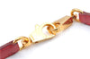 Authentic HERMES Shoulder Strap 35.8" Red Gold J8262