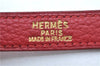 Authentic HERMES Shoulder Strap 35.8" Red Gold J8262