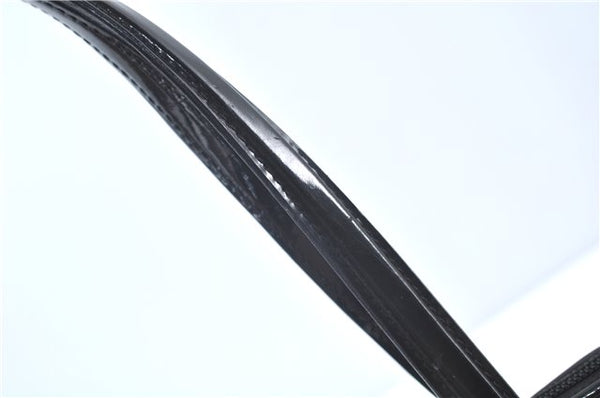 Authentic GUCCI Shoulder Hand Bag GG Canvas Enamel 0021122 Black J8271