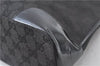 Authentic GUCCI Shoulder Hand Bag GG Canvas Enamel 0021122 Black J8271