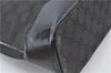 Authentic GUCCI Shoulder Hand Bag GG Canvas Enamel 0021122 Black J8271
