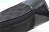 Authentic GUCCI Shoulder Hand Bag GG Canvas Enamel 0021122 Black J8271