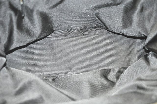 Authentic GUCCI Shoulder Hand Bag GG Canvas Enamel 0021122 Black J8271