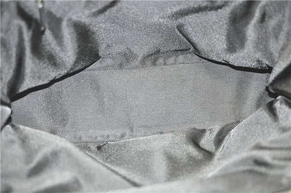 Authentic GUCCI Shoulder Hand Bag GG Canvas Enamel 0021122 Black J8271