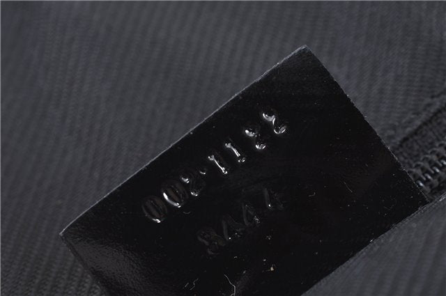 Authentic GUCCI Shoulder Hand Bag GG Canvas Enamel 0021122 Black J8271