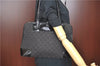 Authentic GUCCI Shoulder Hand Bag GG Canvas Enamel 0021122 Black J8271