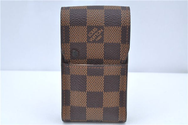 Authentic Louis Vuitton Damier Etui Cigarette Case N63024 LV J8299