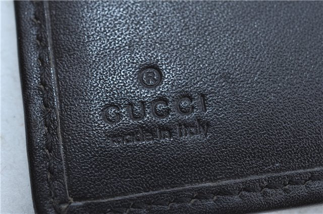 Authentic GUCCI Long Wallet Purse GG Canvas Leather 106650 Black J8309