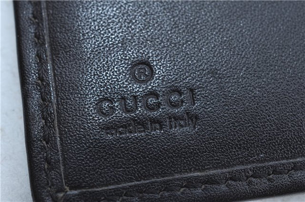 Authentic GUCCI Long Wallet Purse GG Canvas Leather 106650 Black J8309