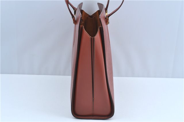 Authentic Louis Vuitton Epi Duplex Shoulder Tote Bag Brown M52423 LV J8330