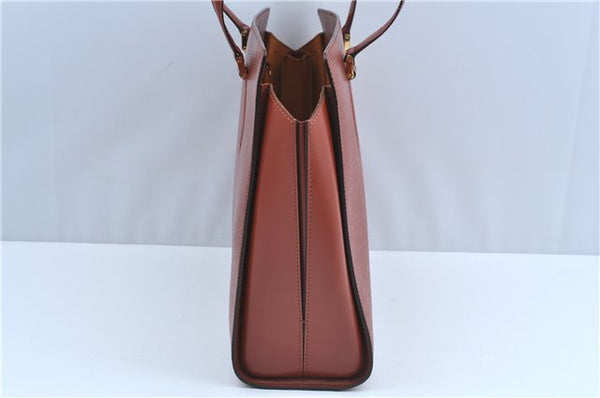Authentic Louis Vuitton Epi Duplex Shoulder Tote Bag Brown M52423 LV J8330