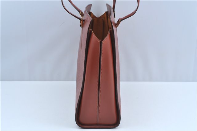 Authentic Louis Vuitton Epi Duplex Shoulder Tote Bag Brown M52423 LV J8330