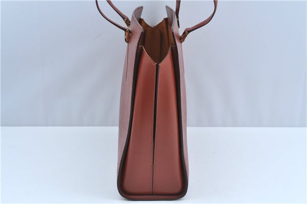 Authentic Louis Vuitton Epi Duplex Shoulder Tote Bag Brown M52423 LV J8330