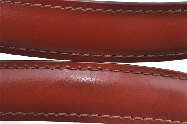 Authentic Louis Vuitton Epi Duplex Shoulder Tote Bag Brown M52423 LV J8330