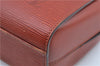 Authentic Louis Vuitton Epi Duplex Shoulder Tote Bag Brown M52423 LV J8330