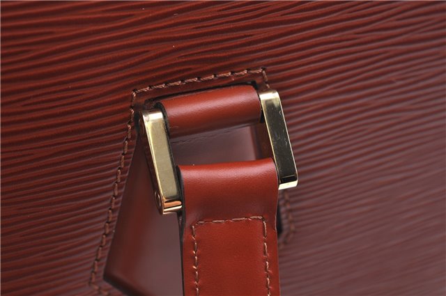 Authentic Louis Vuitton Epi Duplex Shoulder Tote Bag Brown M52423 LV J8330
